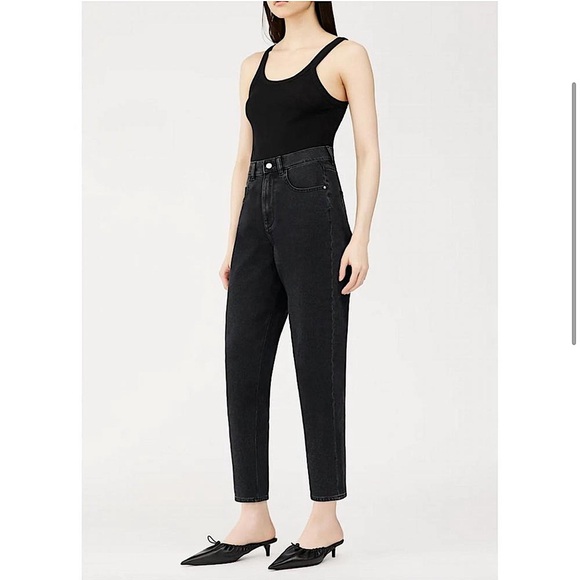 DL1961 Jean sydney girlfriend tapered jeans 90s Barrel nightshade 25 - Picture 15 of 15